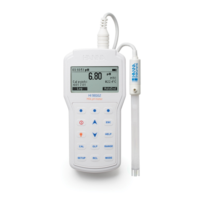 哈纳沃德微电脑便携式pH-mV-oC/oF测定仪【牛奶样品】HI98162C
